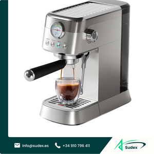 เครื่องชงกาแฟเอสเพรสโซ่ Sudex HM1102MM สแตนเลสสตีล 20 บาร์ แบบพกพา พร้อมก้านตีฟองนม สำหรับใช้ในบ้าน - Product Image 1