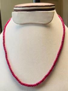 Natural <b>Ruby</b> bead <b>necklace</b> non heated non treated 113.49 CTS 3.5-5 MM 20 inch premium quality gemstone jewelry piece nice luster - Product Image 4