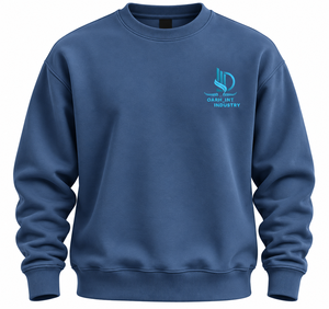 Sweat-shirt bleu à col rond pour homme OARH_INT, coupe classique, 100% coton, logo brodé sur le devant, vêtement décontracté pour l'automne - Product Image 1