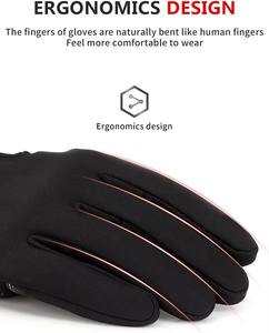 Gants d'hiver en cuir véritable pour hommes, gants thermiques chauds doublés pour les activités de plein air par temps froid et la conduite - Product Image 2