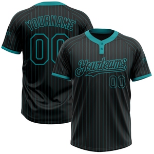 เสื้อซอฟต์บอลสองปุ่มสีม่วงขาวดำสำหรับทุกเพศ - Product Image 5