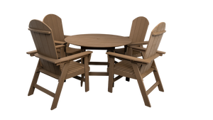 Premium eco friendly outdoor dining set crafted from American pine for all weather garden use. - Product Image 2