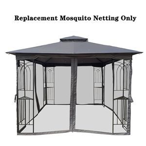 Zanzariere sostitutive da 10x10 piedi con cerniere per Gazebo da Patio Pareti a rete a 4 lati per Pergola Gazebo o padiglione - Product Image 3