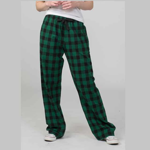 Women Flannel Trouser 100% Cotton Straight Mid Drawstring Waist Full Length Casual Winter Street Wear <b>Sleep</b> Wear Pajama Ladies - Product Image 2