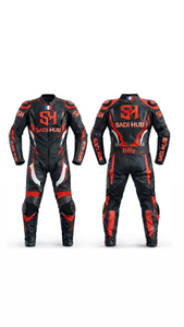Combinaison de course moto personnalisée/Traje en cuir de vachette/cuir de kangourou de qualité supérieure |   Prêt pour la piste |   Protection de niveau 2 - Product Image 1