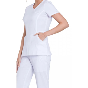 Ensembles de blouses, tuniques et manteaux élégants, extensibles et doux pour femmes – Uniformes de mode pour hôpitaux, cliniques, spas et salons de beauté - Product Image 2