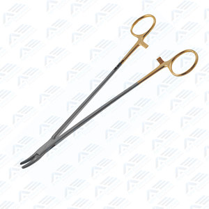 Pinces à percer les bijoux, pinces en acier inoxydable de qualité lourde, 9 pouces, porte-aiguilles Heaney, instrument médical incurvé dentelé - Product Image 4