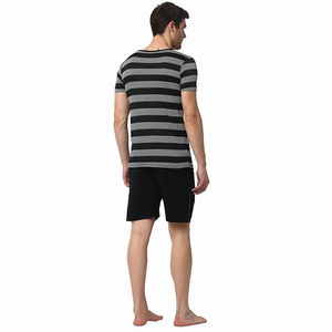 Ensemble chemise et short décontracté respirant pour homme, couleur unie, pour jeunes, impression numérique personnalisée, en tissu délavé - Product Image 6