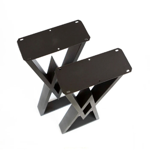 <b>Console</b> Table legs 86cm tall 31cm wide 1 Pair Counter Height Diamond Shape Metal <b>Black</b> Table Legs - Product Image 2