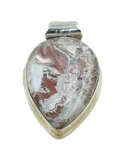 Colgante de Ágata Crazy Lace Natural en Forma de Corazón, Plata de Ley 925, Joyería Artesanal con Piedras Preciosas, Colgante Boho con Piedra Curativa - Product Image 1