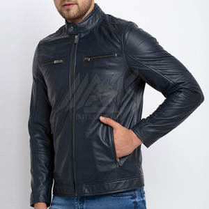 Veste en cuir pour homme, couleur unie, design personnalisé, style streetwear unique, veste en cuir pour homme - Product Image 2
