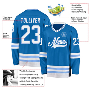 Maillot d'entraînement de hockey sur glace, vêtements de sport personnalisés pour équipe, vêtements de hockey respirants en polyester, fournisseur - Product Image 5