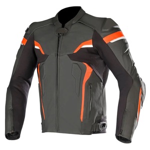 Blouson de moto en cuir personnalisé pour homme, manches longues, coupe-vent, color-block, toutes saisons, style motard, Club Hub - Product Image 5