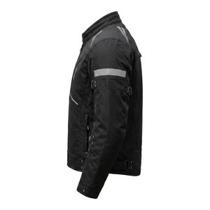Unisex Black Full Sleeve Motorcycle <b>Jacket</b> Breathable Polyester/Nylon 300g All Seasons Air Vent Design Custom Logo - Product Image 5
