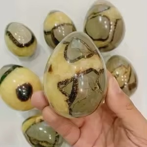 Huevos de Cuarzo Septariano Elegantes y Dinámicos al por Mayor, Cristal Natural Pulido, Artesanía de Cristal, Piedra Curativa de Feng Shui Tallada - Product Image 1