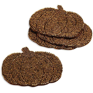 Vintage Inspired Glass Bead Coasters <b>Table</b> <b>Protection</b> Coffee Mug Mats & Pads for Modern Home Accent - Product Image 6