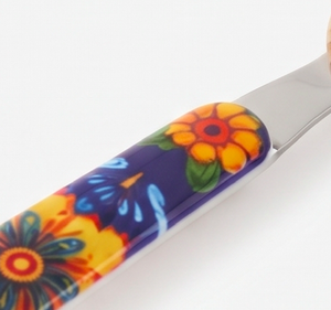 Ensemble de 4 couverts en acier inoxydable avec poignée à motif floral, finition plaquée argent, idéal pour la cuisine, la table, l'hôtel, la maison - Product Image 2