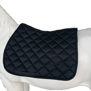 Tapis de selle en tissu sergé matelassé losanges, amortissant les chocs, pour l'équitation et l'entraînement - Product Image 2