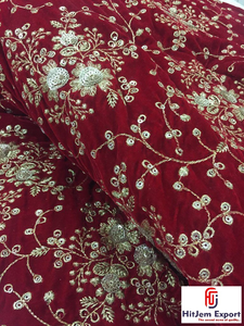 Tissu en polyester de luxe brodé de dentelle jacquard à sequins pour robe de soirée, robe de mariée, mode, textile personnalisé OEM ODM - Product Image 2