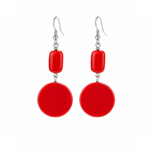 Synthetic <b>Red</b> Polki Style Round Opal <b>Earrings</b> Elegant Designer Fashion Jewelry for Party Wear and Daily Use - Product Image 1