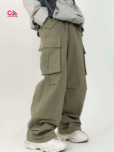 Prix de gros – Pantalon de survêtement décontracté pour homme, coupe droite, taille haute, en toile épaisse 100 % coton biologique, personnalisable, haute qualité - Product Image 6