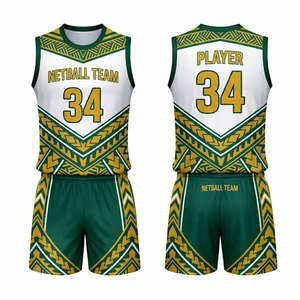 Nuevos Uniformes de Netball Sublimados Deportivos de Alta Calidad, Personalizados para Equipos, Cuello en V, Línea A, Conjuntos de Netball para Niñas, Más Vendidos - Product Image 1