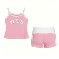 Ensemble de sport 2 pièces en laine vert menthe personnalisé pour femme, débardeur et short respirant au-dessus du genou, tenue d'entraînement printemps-été