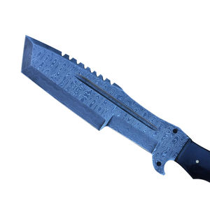 Couteau de chasse Bowie à lame fixe en acier Damas de haute qualité, personnalisable, de qualité industrielle, pour usage extérieur, camping et tactique - Product Image 3