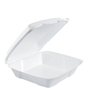 Boîte alimentaire carrée jetable blanche à clapet, écologique, pour plats à emporter, hamburgers, snacks, 6 x 6 pouces, robuste et en stock - Product Image 1
