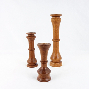 Wooden Tapered Candlestick Holder <b>Set</b> for Home Decoration Handmade Natural Finish Customized <b>Candle</b> Taper - Product Image 1
