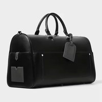Sac de voyage pliable léger en cuir avec doublure en polyester, grande capacité, fermeture éclair – Poignée durable et confortable, facile à transporter
