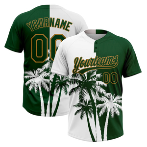 Maillot de baseball unisexe personnalisé imprimé en 3D, motif abstrait, design à deux boutons, respirant, séchage rapide, col rond, 100 % polyester - Product Image 1