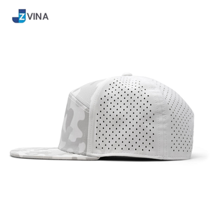 Custom Logo Breathable Waterproof Unisex Snapback <b>Cap</b> <b>Camo</b> Pattern Adjustable 7-Panel Casual Hat Front Panel - Product Image 2