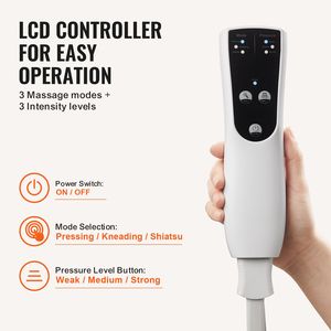Massaggiatore per Gambe e Piedi Alimentato via USB con Compressione d'Aria, 3 Modalità e Intensità, Controller LCD per Compressione di Vita e Braccia B - Product Image 3