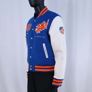 Chaqueta de lana de invierno con bordado de chenilla, parches personalizables al por mayor, chaqueta universitaria para hombre, chaqueta universitaria de moda urbana - Product Image 3