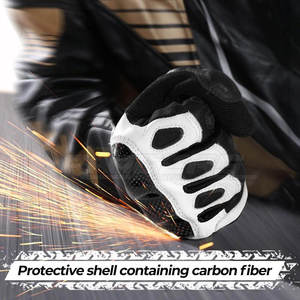 Waterproof Motorcycle Racing <b>Gloves</b> Soft Leather Hook Loop Closure OEM Protective Riding Gear Bulk Full Finger Motorbike <b>Gloves</b> - Product Image 4