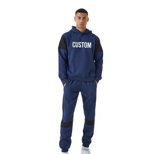 Survêtement personnalisé pour homme en molleton de coton épais, sweat-shirt et pantalon de jogging, coupe classique, style urbain décontracté, vêtements de sport, fournisseur en gros - Product Image 3