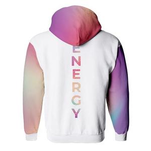 เสื้อฮู้ดพิมพ์ลายไล่เฉดสีแบบซับลิเมชั่นสำหรับผู้ชาย เสื้อสเวตเชิ้ตแบบถักมีฮู้ด ดีไซน์โลโก้ด้านหลัง ใช้ได้หลากหลายโอกาส ขายส่ง - Product Image 6