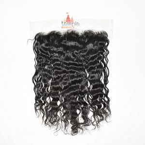 ผมต่ออินเดียแท้ 13*6 แบบ Frontal สีธรรมชาติ ลอนลึก ผลิตด้วยเครื่องจักร แบบ Double Weft ไม่ผ่านการย้อมสี ไม่มีสี  ทำจากผมมนุษย์ - Product Image 1