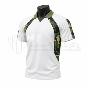 Camiseta de Fútbol Personalizada para Hombre, Blanca con Estampado de Camuflaje, Manga Corta, Absorbente de Humedad, Poliéster, Deportiva, Unisex, para Todas las Temporadas - Product Image 3