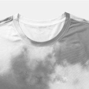 Camiseta de Algodón Tejida para Hombre, Estilo Oversize, Casual, de Verano, Manga Corta, Cuello Redondo, Suave, Transpirable, Ligera, Cómoda y Elegante, para Gimnasio - Product Image 5