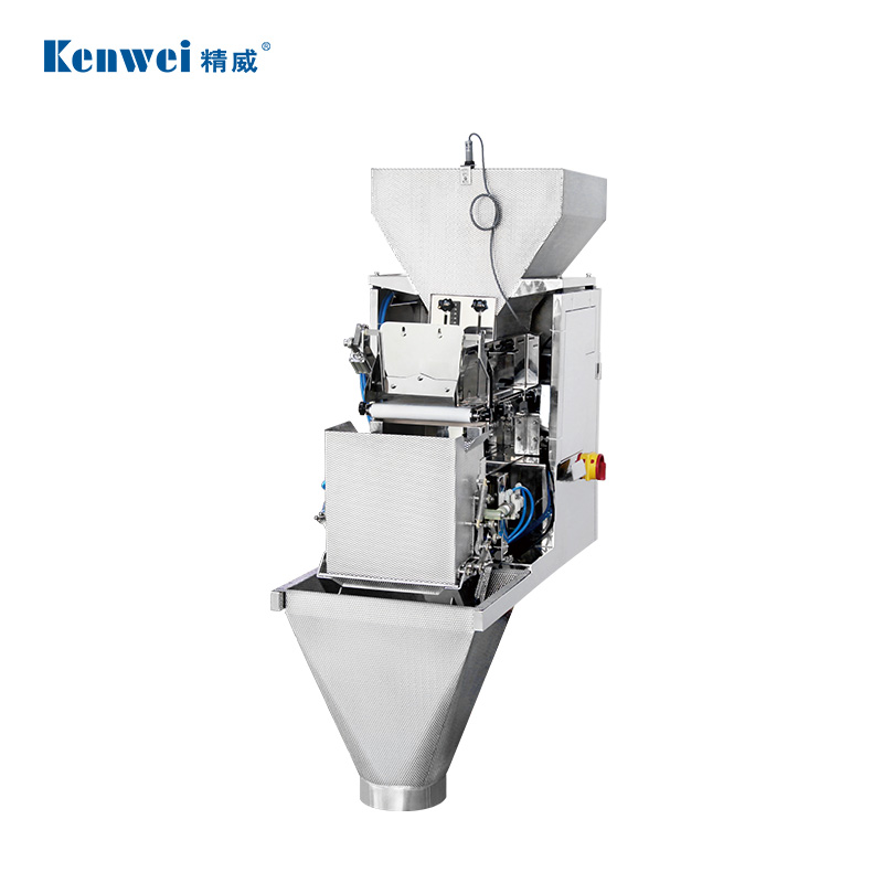 Pesador de escala linear de cabeça única automática, máquina de pesagem e embalagem de pequena escala