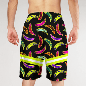Shorts de Baño para Hombre con Estampado de Plátanos Coloridos, Secado Rápido, Cordón Ajustable, Diseño Casual con Franja Lateral - Product Image 2