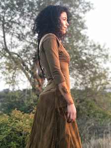 Vestido Boho de Manga Larga con Encaje de Algodón, Vestido Élfico Fluido para Festivales y Verano, Vestido Cómodo para Mujer - Product Image 5