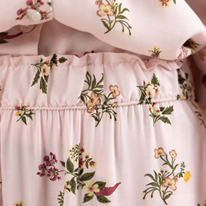 Ensemble de pyjama en coton fleuri pour femmes, doux, manches longues, 2 pièces, vêtements de nuit, vêtements de détente longs avec col rabattu - Product Image 6