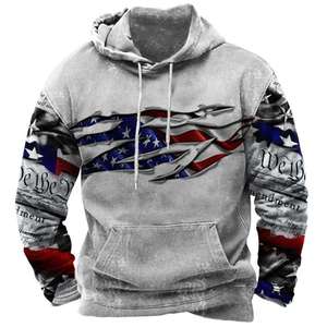<b>Dropshipping</b> Winter Oversized Solid Digital Anti-Pilling Fleece Polyester/Cotton Hooded Sweatshirts Men Fashionable Vintage - Product Image 3