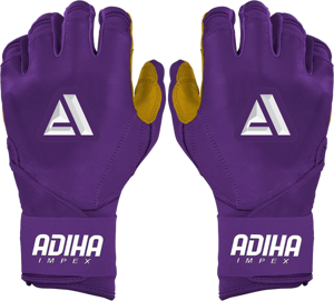 Premium Leather Customizable Baseball Batting <b>Gloves</b> premium leather purple color Closure <b>type</b> hook and loop - Product Image 1