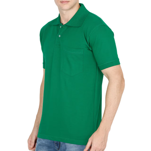 Camiseta Polo Verde Moderna para Hombre, Informal, de Mezcla de Algodón, para Golf, con Logotipo Personalizado, OEM, ODM, Camisetas Polo al por Mayor para Hombre - Product Image 3