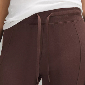Trendy Custom Sweatpants <b>Towel</b> Embroidery Logo Oversized Baggy Wide Leg Cotton Knit Track Jogger Flare Sweat Pant for Women - Product Image 4
