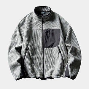 Chaqueta con cremallera y logotipo personalizado, estilo sherpa, para exteriores, ligera, estilo urbano, fabricante OEM de marca privada, chaquetas para hombre - Product Image 3